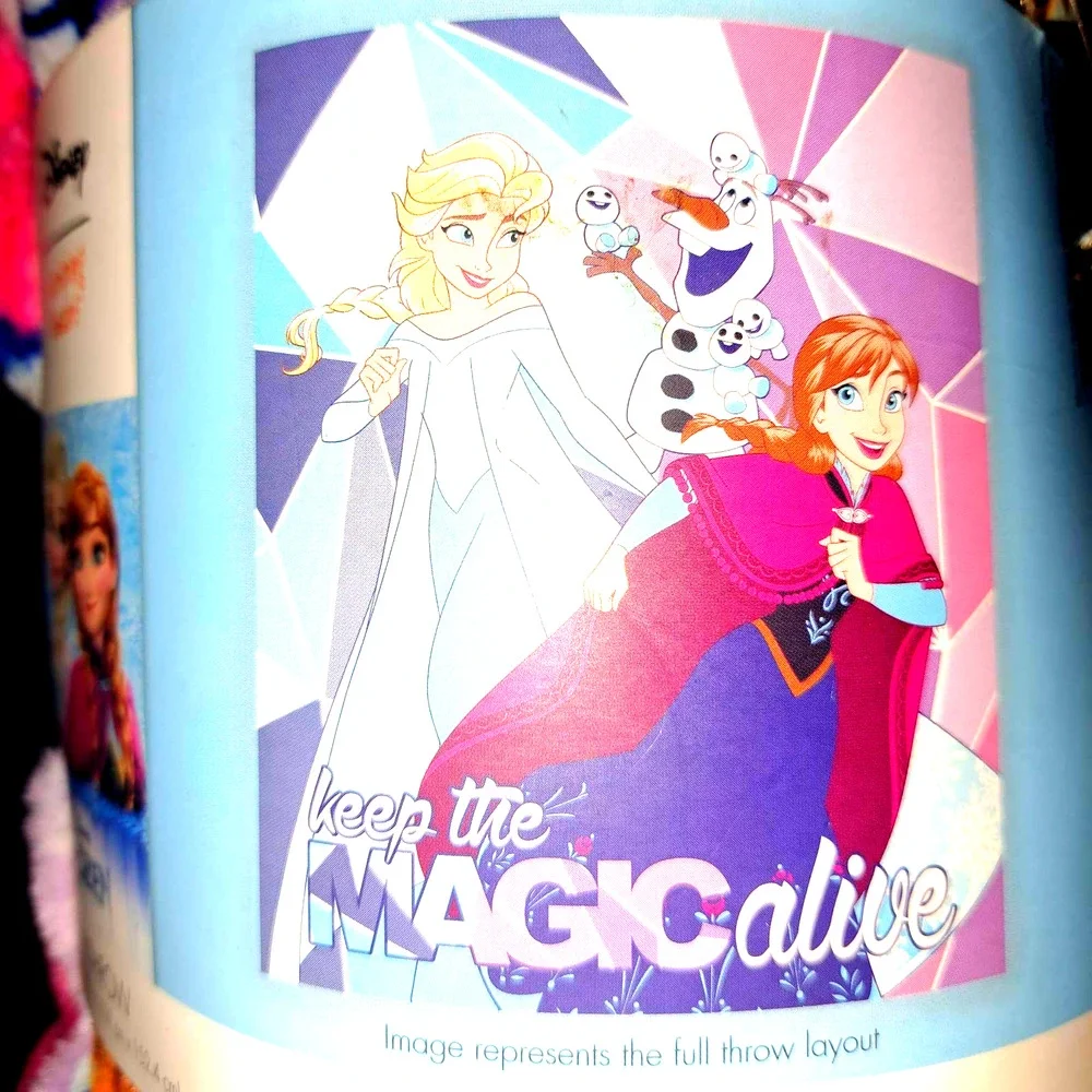 NWT Disney Frozen PLUSH Blanket 50 x 60 inch With all the favorite Characters!